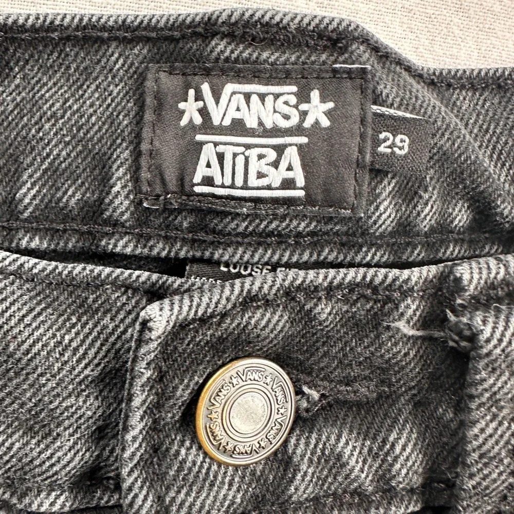 Vans Atiba Jefferson Loose Fit Jeans Mens 29 Washed Black Excellent Denim Pants